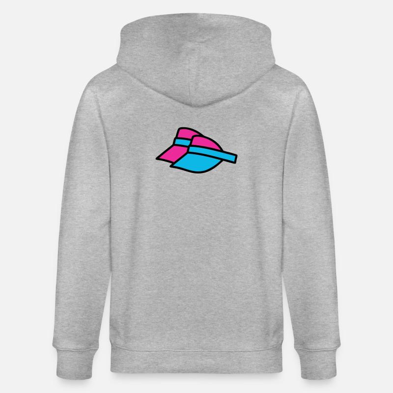 90er Sonnenblenden Retro Visor - Stanley/Stella Unisex Bio-Kapuzenjacke CULTIVATOR  - Grau meliert
