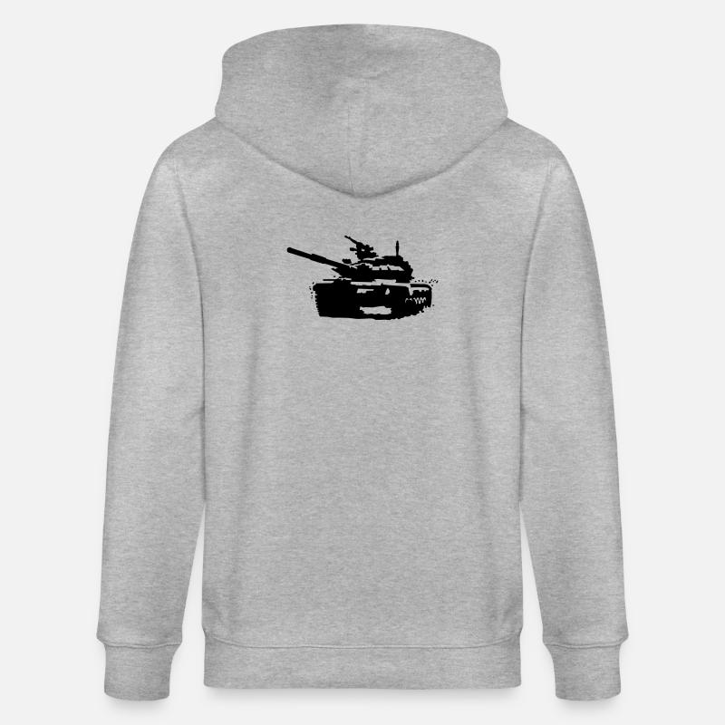 Panzer T-90 - Stanley/Stella Unisex Bio-Kapuzenjacke CULTIVATOR  - Grau meliert