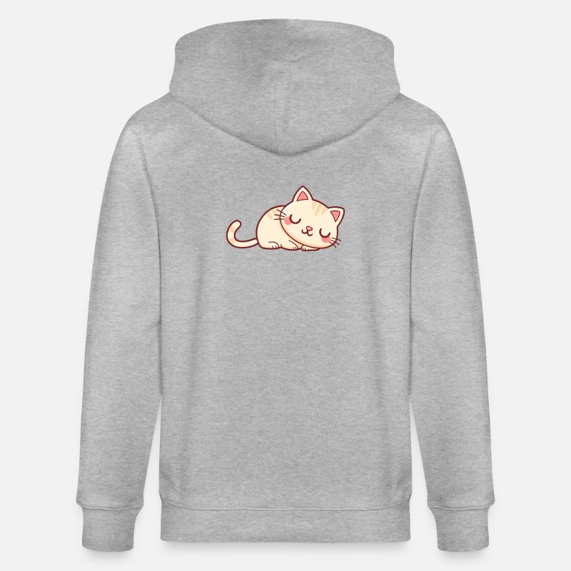 Soft Sleeper Kitten - Stanley/Stella CULTIVATOR Unisex Organic Hooded Jacket - heather grey