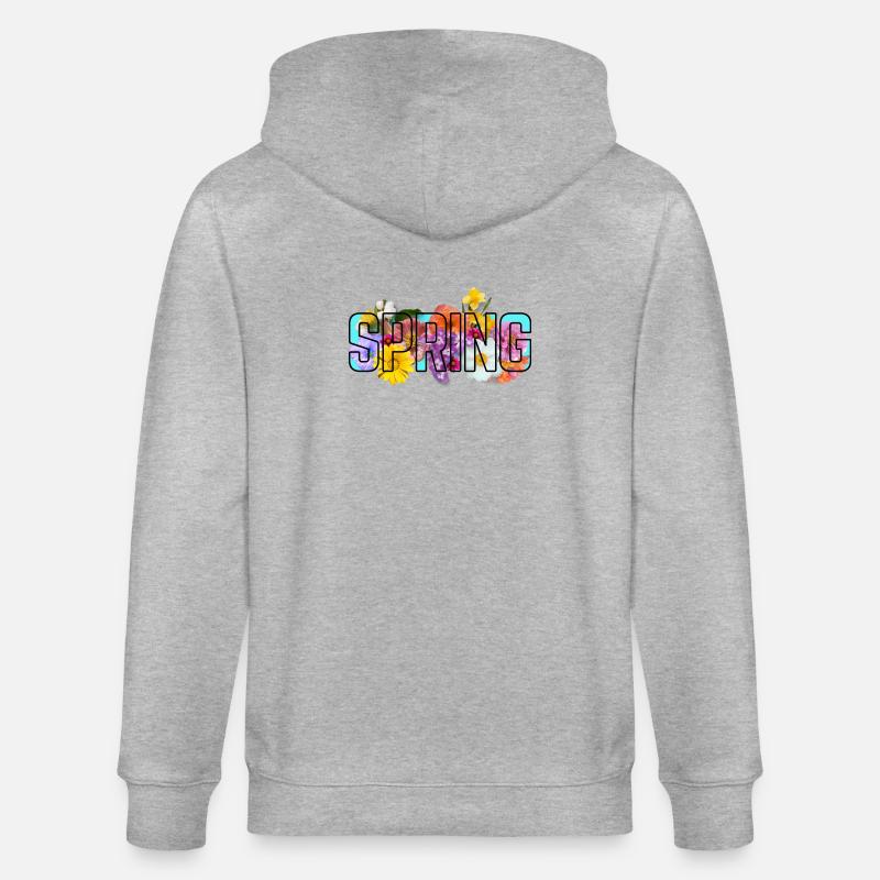 Blue Spring - Stanley/Stella CULTIVATOR Unisex Organic Hooded Jacket - heather grey