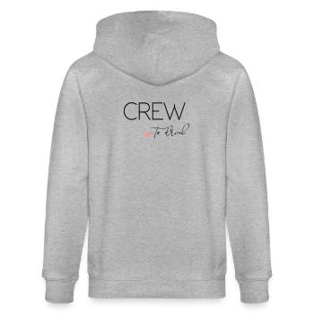 Bride to - Crew to drink! Customisable - Stanley/Stella CULTIVATOR  Unisex Organic Hooded Jacket - heather grey - Back - Luana (180cm)