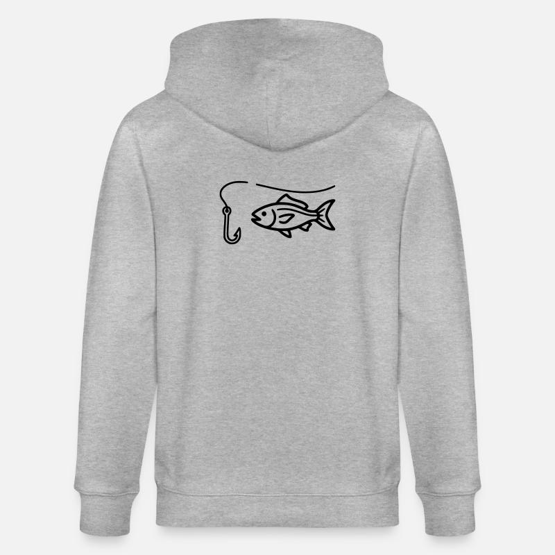 Club de pêche à l’hameçon - Veste à capuche bio CULTIVATOR Stanley/Stella Unisexe - gris chiné