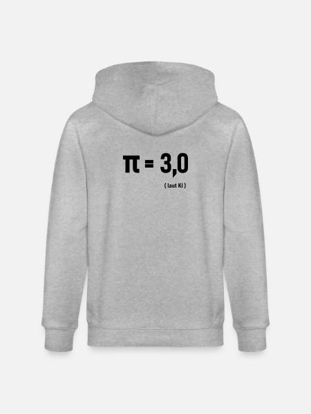 Pi laut KI - Stanley/Stella Unisex Bio-Kapuzenjacke CULTIVATOR  - Grau meliert