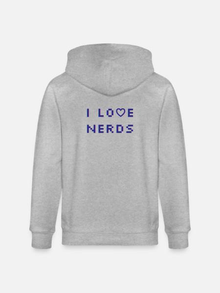 J’adore les nerds - Veste à capuche bio CULTIVATOR Stanley/Stella Unisexe - gris chiné