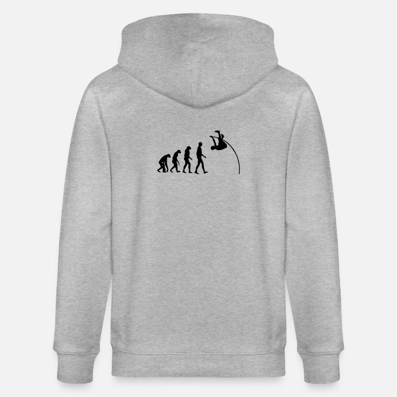 Pole Vault - Stabhochsprung - Saut à la Perche - Stanley/Stella CULTIVATOR  Unisex Organic Hooded Jacket - heather grey