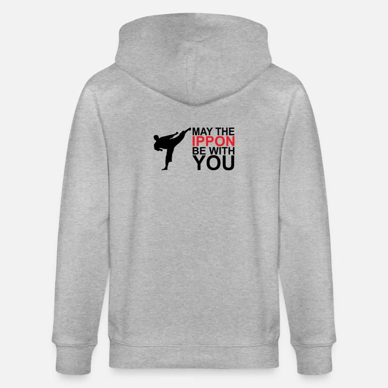 Que l’Ippon soit avec vous - Veste à capuche bio CULTIVATOR Stanley/Stella Unisexe - gris chiné