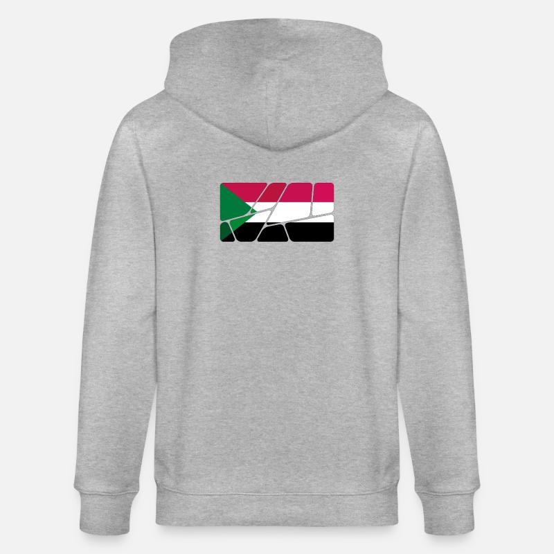 Le Soudan comme drapeau - Veste à capuche bio CULTIVATOR Stanley/Stella Unisexe - gris chiné