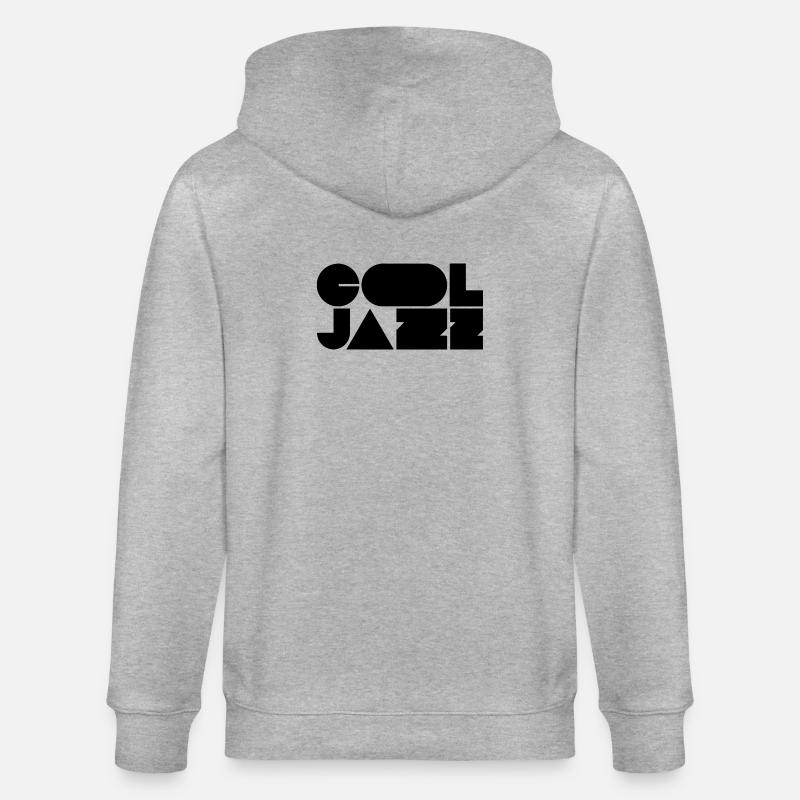 Logo jazz audacieux et cool - Veste à capuche bio CULTIVATOR Stanley/Stella Unisexe - gris chiné
