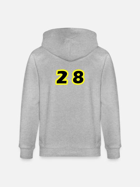 28 Symbole numérique - Veste à capuche bio CULTIVATOR Stanley/Stella Unisexe - gris chiné