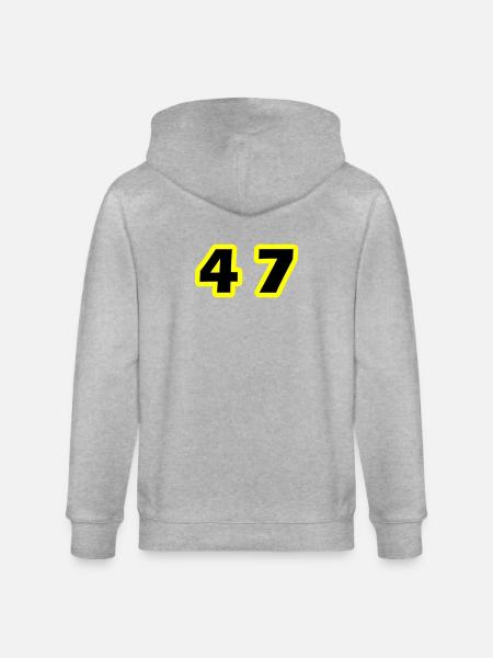 47 Symbole numérique - Veste à capuche bio CULTIVATOR Stanley/Stella Unisexe - gris chiné