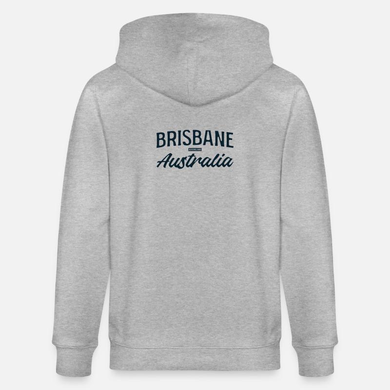 Brisbane Australia Script - Stanley/Stella Unisex Bio-Kapuzenjacke CULTIVATOR  - Grau meliert