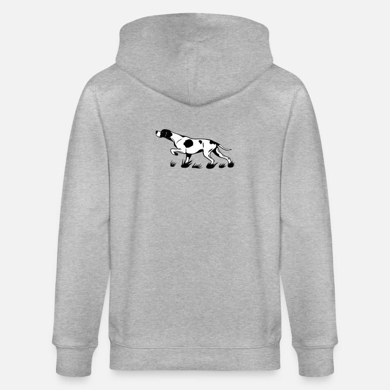 Pointer vorstehend - Stanley/Stella Unisex Bio-Kapuzenjacke CULTIVATOR  - Grau meliert