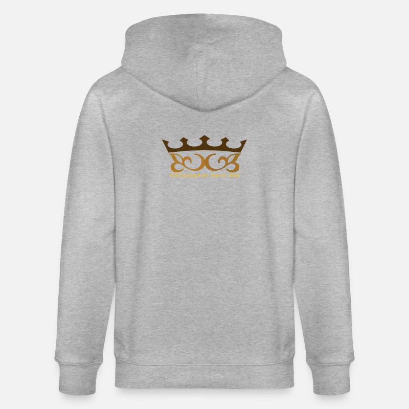 Christopher kann das mit Krone - Stanley/Stella Unisex Bio-Kapuzenjacke CULTIVATOR  - Grau meliert