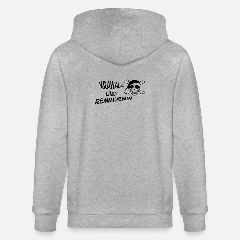 Krawall und Remmidemmi - Stanley/Stella Unisex Bio-Kapuzenjacke CULTIVATOR - Grau meliert