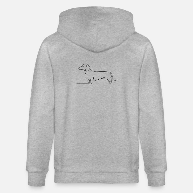 Art d’une ligne teckel teckel - Veste à capuche bio CULTIVATOR Stanley/Stella Unisexe - gris chiné