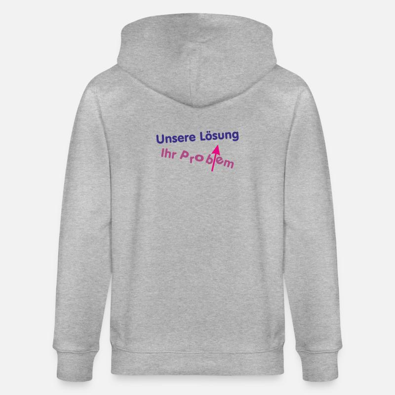 Unsere Lösung (wird) Ihr Problem ... - Stanley/Stella Unisex Bio-Kapuzenjacke CULTIVATOR  - Grau meliert