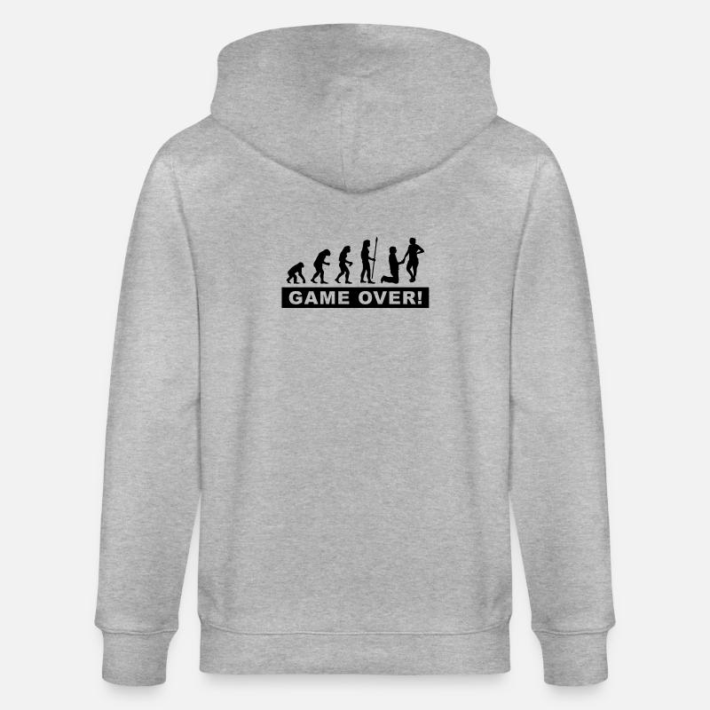 evolution_wedding - Stanley/Stella CULTIVATOR  Unisex Organic Hooded Jacket - heather grey