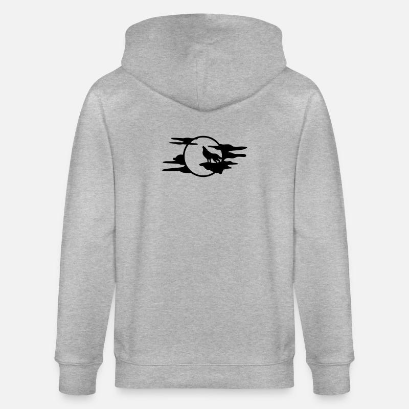 Le loup noir - Veste à capuche bio CULTIVATOR Stanley/Stella Unisexe - gris chiné