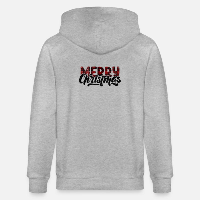 Plaid Glitch Typography - Stanley/Stella CULTIVATOR  Unisex Organic Hooded Jacket - heather grey