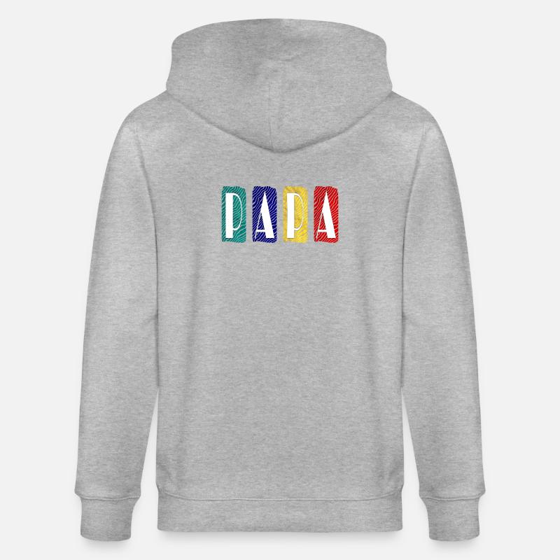 PAPA Zebra Farbpanel - Stanley/Stella Unisex Bio-Kapuzenjacke CULTIVATOR  - Grau meliert