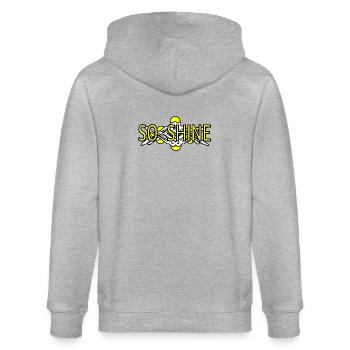 So_Shine - Stanley/Stella Unisex Bio-Kapuzenjacke CULTIVATOR  - Grau meliert - Hinten - Luana (180cm)