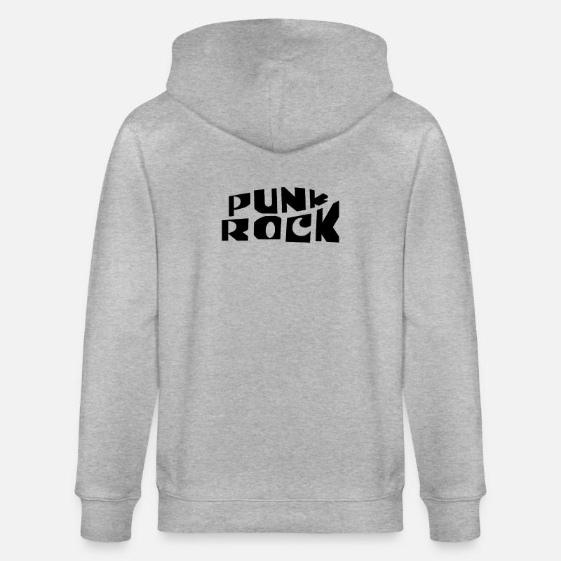 Typographie Punk Rock Bold - Veste à capuche bio CULTIVATOR Stanley/Stella Unisexe - gris chiné