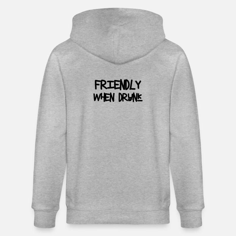 Friendly When Drunk - Veste à capuche bio CULTIVATOR Stanley/Stella Unisexe - gris chiné