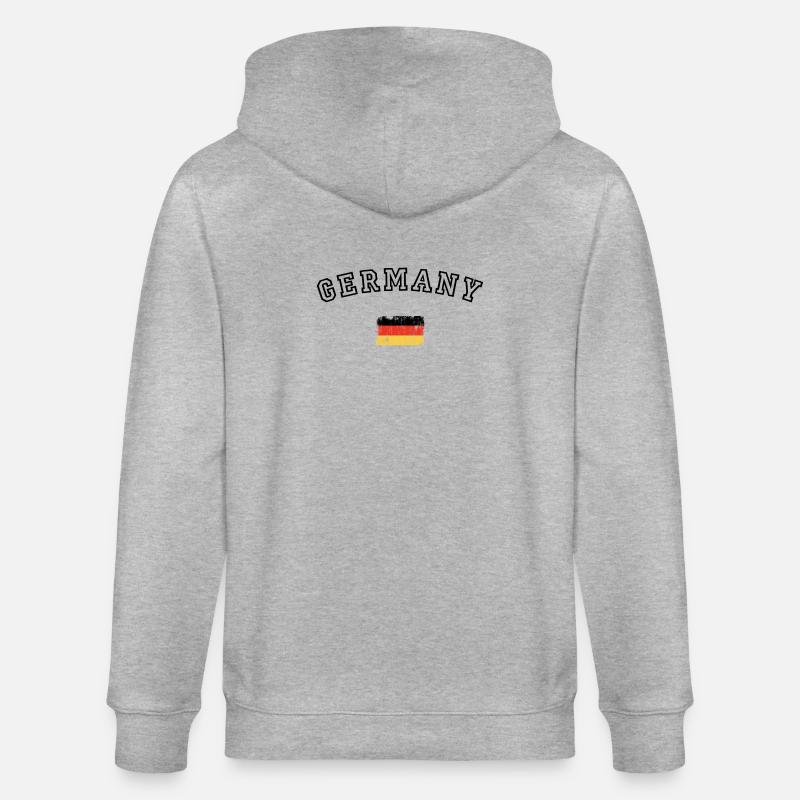 Drapeau allemand à rayures Pop Art - Veste à capuche bio CULTIVATOR Stanley/Stella Unisexe - gris chiné