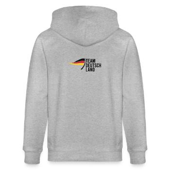 Équipe Allemagne - Veste à capuche bio CULTIVATOR Stanley/Stella Unisexe - gris chiné - Dos - Luana (180cm)