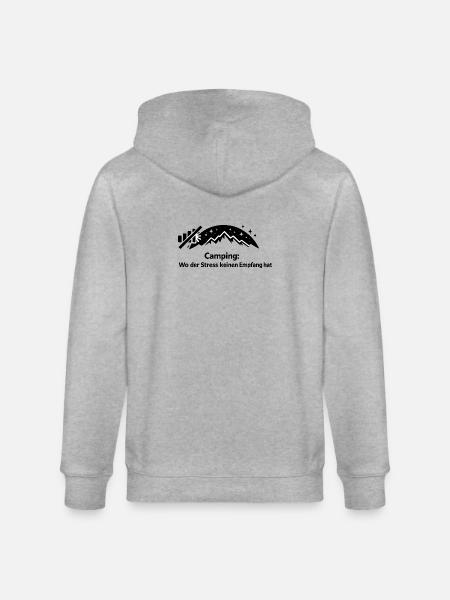 Bergsonne Minimalgrafik - Stanley/Stella Unisex Bio-Kapuzenjacke CULTIVATOR - Grau meliert