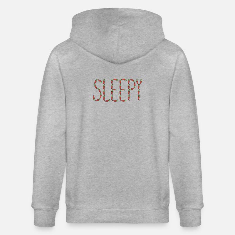 Chilischoten schläfrig - Stanley/Stella Unisex Bio-Kapuzenjacke CULTIVATOR  - Grau meliert