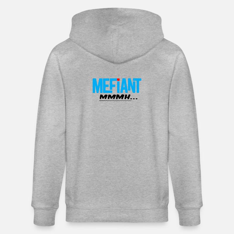 Méfiant - Veste à capuche bio CULTIVATOR Stanley/Stella Unisexe - gris chiné