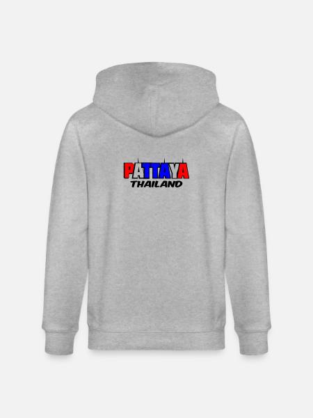 Pattaya Thailand - Stanley/Stella CULTIVATOR  Unisex Organic Hooded Jacket - heather grey