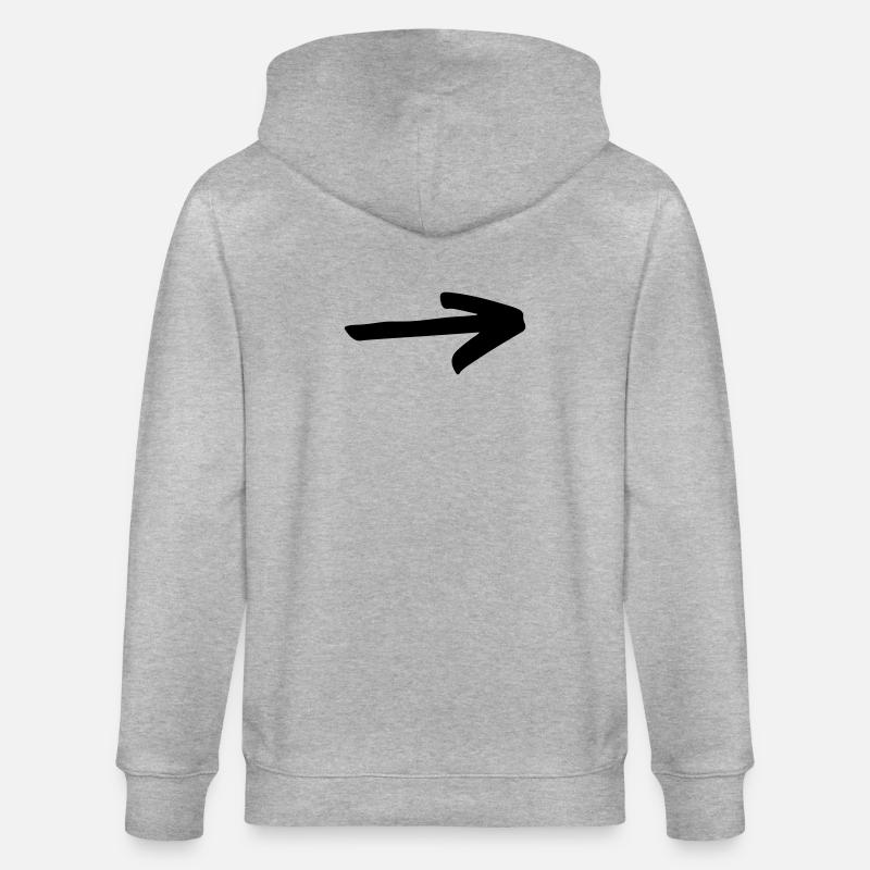 Flèche simple à concevoir soi-même - Veste à capuche bio CULTIVATOR Stanley/Stella Unisexe - gris chiné