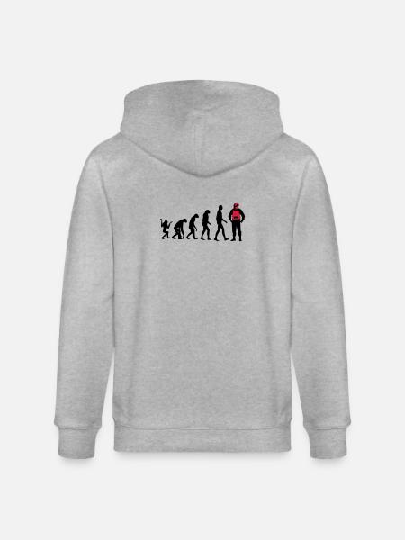 Police - Stanley/Stella CULTIVATOR Unisex Organic Hooded Jacket - heather grey