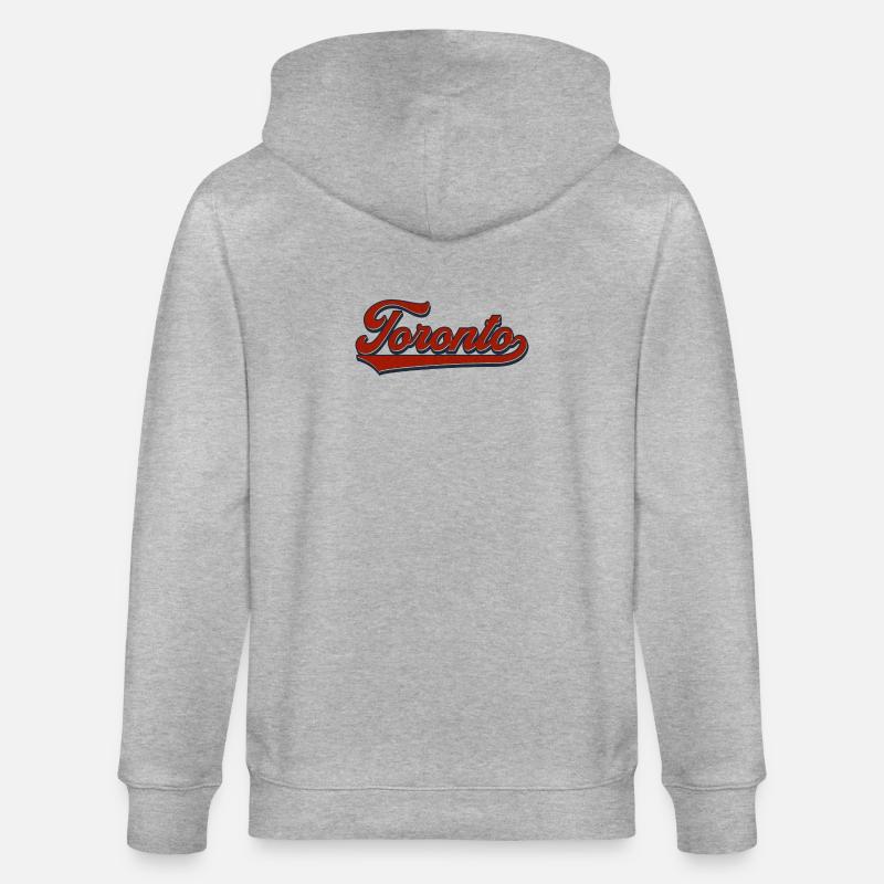 Toronto Retro Script - Stanley/Stella Unisex Bio-Kapuzenjacke CULTIVATOR  - Grau meliert