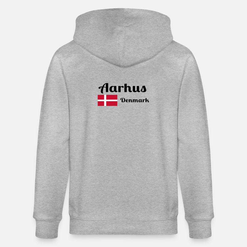 Aarhus, Danemark - Imprimés élégants - Veste à capuche bio CULTIVATOR Stanley/Stella Unisexe - gris chiné