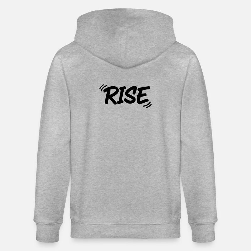 MONTÉE | Lettrage graffiti de motivation - Veste à capuche bio CULTIVATOR Stanley/Stella Unisexe - gris chiné