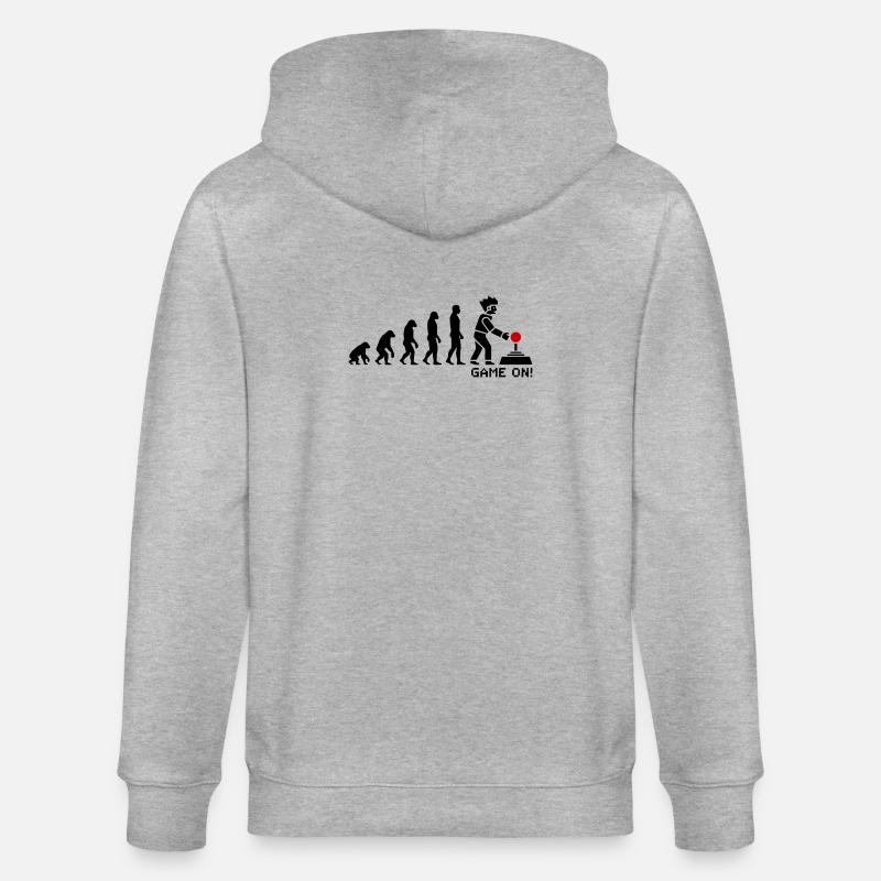 Évolution vers le look pixel gamer - Veste à capuche bio CULTIVATOR Stanley/Stella Unisexe - gris chiné