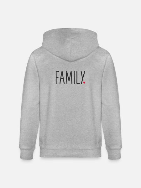 Family ❤️ – Loving text design - Stanley/Stella CULTIVATOR  Unisex Organic Hooded Jacket - heather grey
