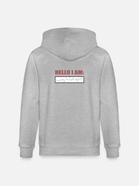 Hello I am - Stanley/Stella Unisex Bio-Kapuzenjacke CULTIVATOR - Grau meliert