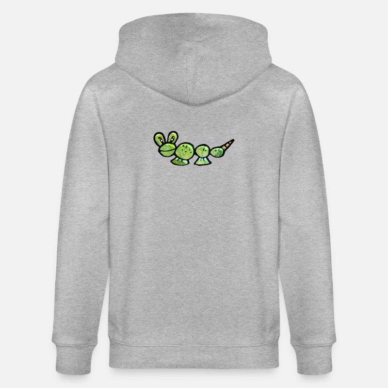 Crazy Raupe vom Mars - Stanley/Stella Unisex Bio-Kapuzenjacke CULTIVATOR  - Grau meliert