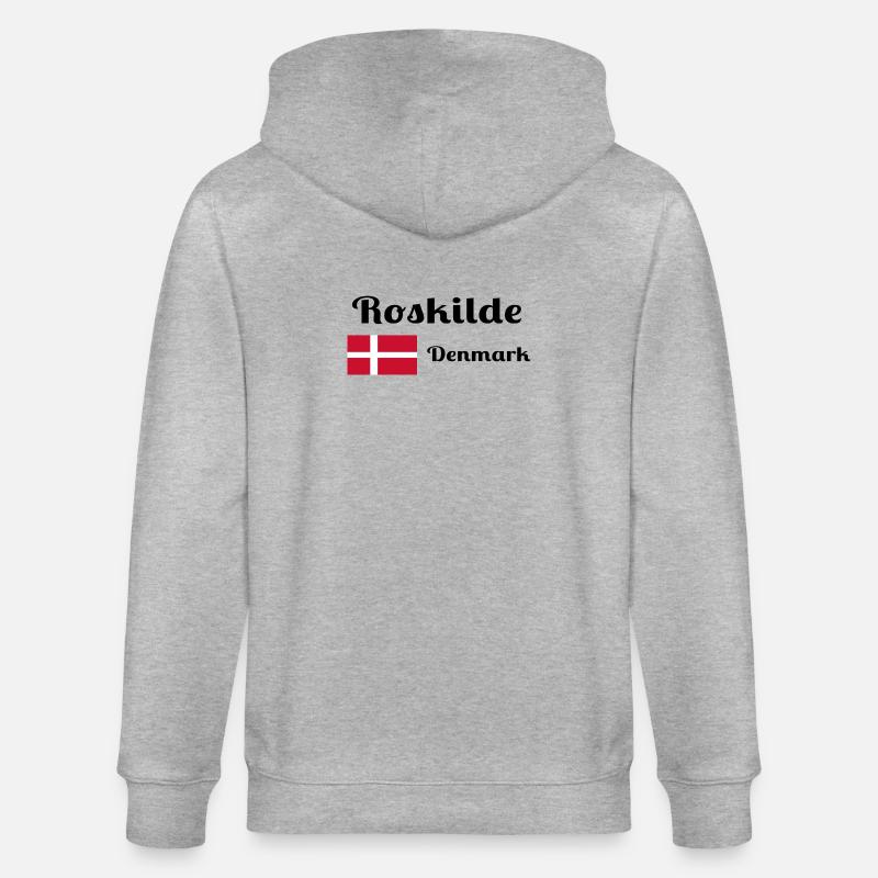 Roskilde Danemark - Imprimés élégants - Veste à capuche bio CULTIVATOR Stanley/Stella Unisexe - gris chiné