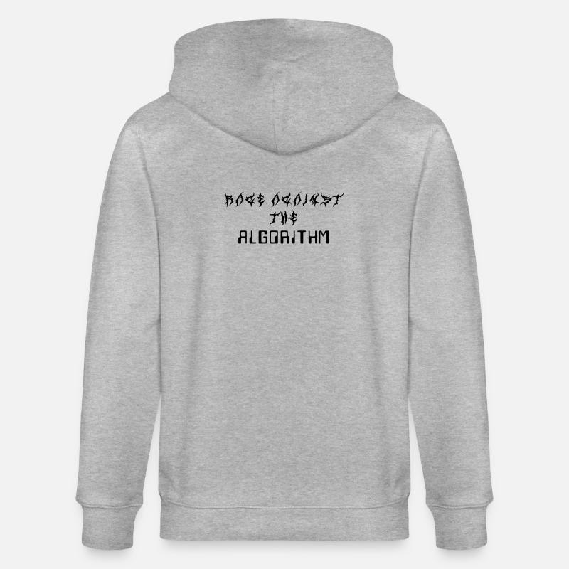 Rage against the Algorithm - Stanley/Stella CULTIVATOR  Unisex Organic Hooded Jacket - heather grey