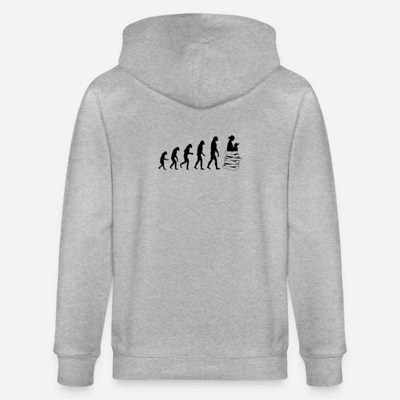 Read evolution - Stanley/Stella CULTIVATOR  Unisex Organic Hooded Jacket - heather grey