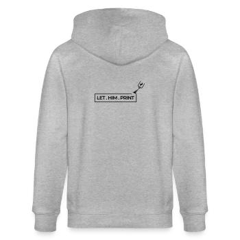 LAISSER. LUI. IMPRIMER - Veste à capuche bio CULTIVATOR Stanley/Stella Unisexe - gris chiné - Dos - Luana (180cm)