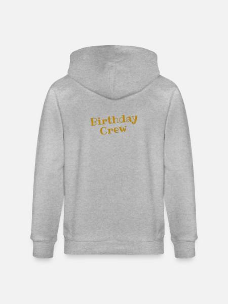 Birthday Crew - Stanley/Stella Unisex Bio-Kapuzenjacke CULTIVATOR - Grau meliert