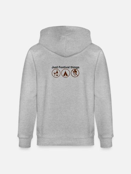 Festival Season - Stanley/Stella CULTIVATOR Unisex Organic Hooded Jacket - heather grey