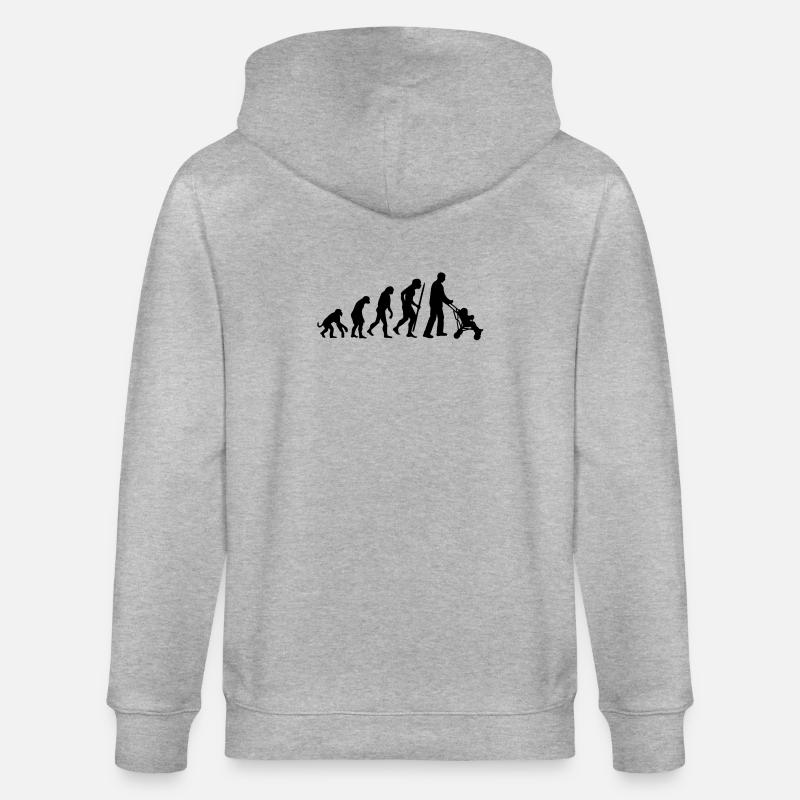 Evolution de la super-papa - Veste à capuche bio CULTIVATOR Stanley/Stella Unisexe - gris chiné