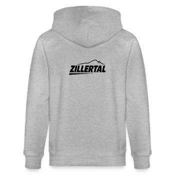 Zillertal - Souvenir Design - Stanley/Stella Unisex Bio-Kapuzenjacke CULTIVATOR  - Grau meliert - Hinten - Luana (180cm)